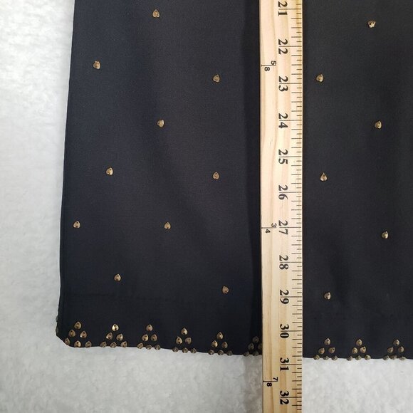 Free People Soho Brass Studded Shift Dress Sleeveless Boho Aztec Black Size 2 - Picture 9 of 12